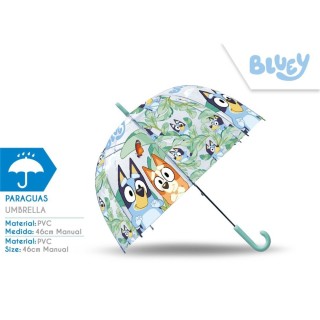 Paraguas Transparente Campana 46 cm | Diseño Bluey
