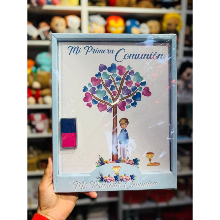 Libro de Comunión Árbol con Huellas | Recuerdo Original Primera Comunión