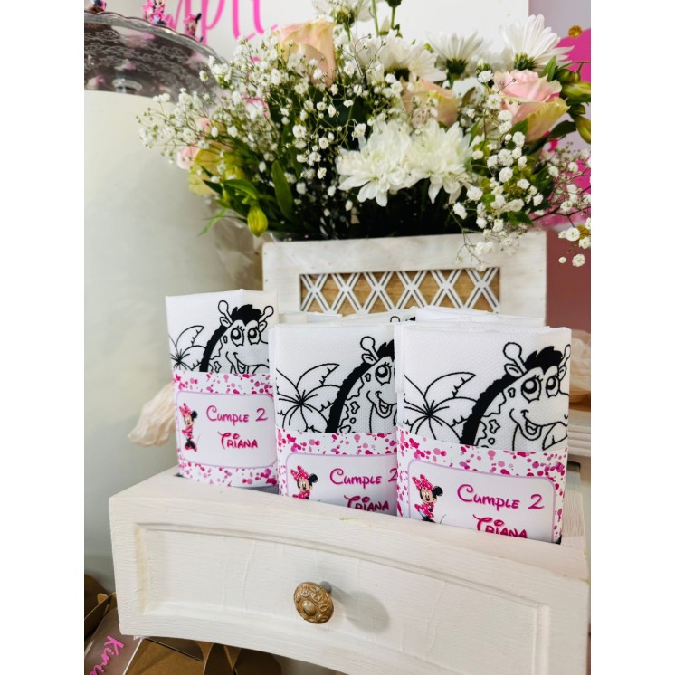 Bolsa de Colorear con Etiqueta Personalizada | Detalle Creativo para Invitados