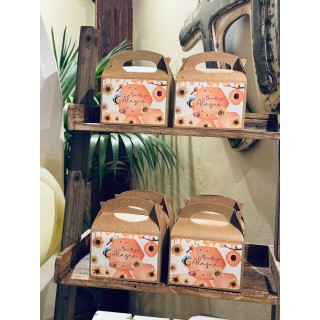 Cajas Tipo Picnic Personalizadas sin Golosinas | Detalle Elegante para Invitados