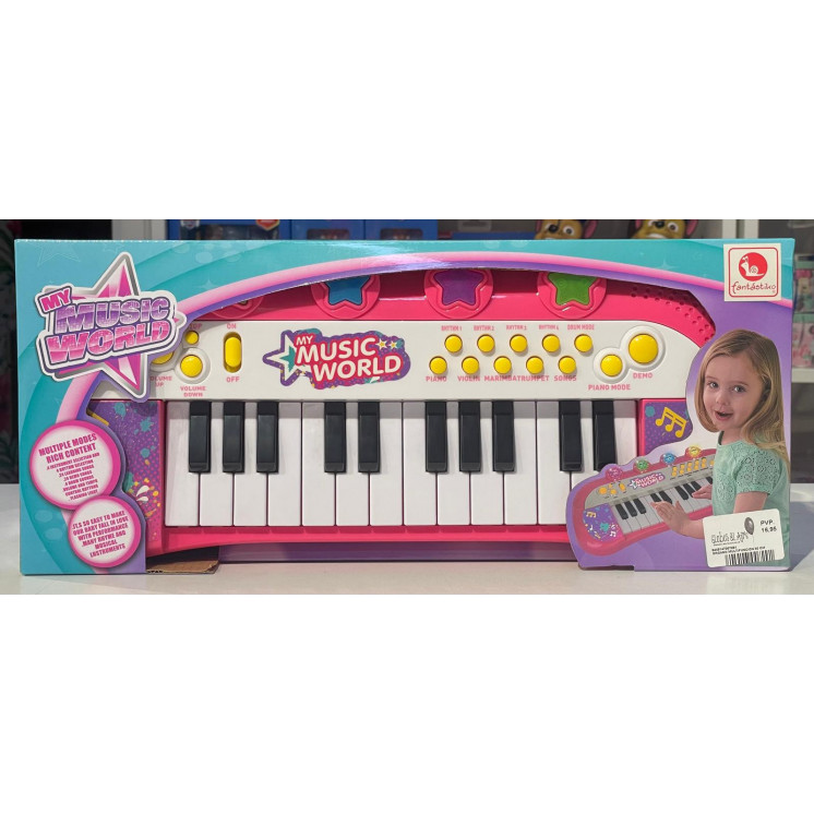 Órgano Multifunción Rosa 40cm para Niños | Juguetes Musicales Educativos