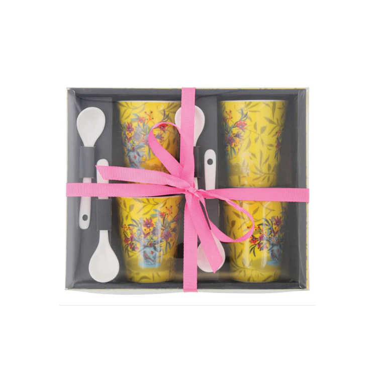 Set de 4 Tazas con Cucharillas - Tazas de Té Allen Designs